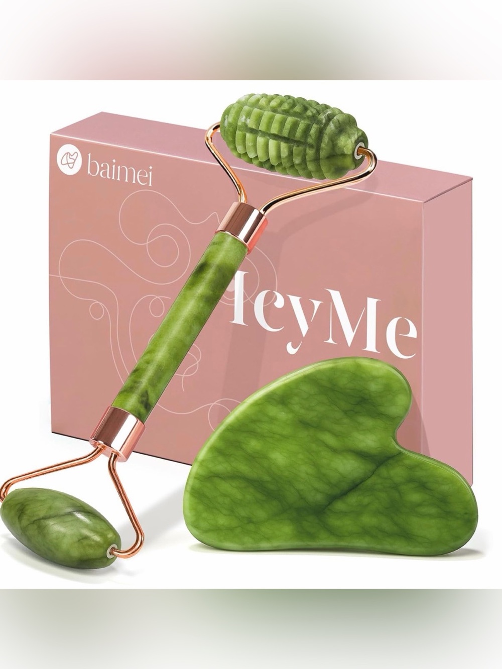 Baimei Icey Me Jade Roller & Gua Sha
